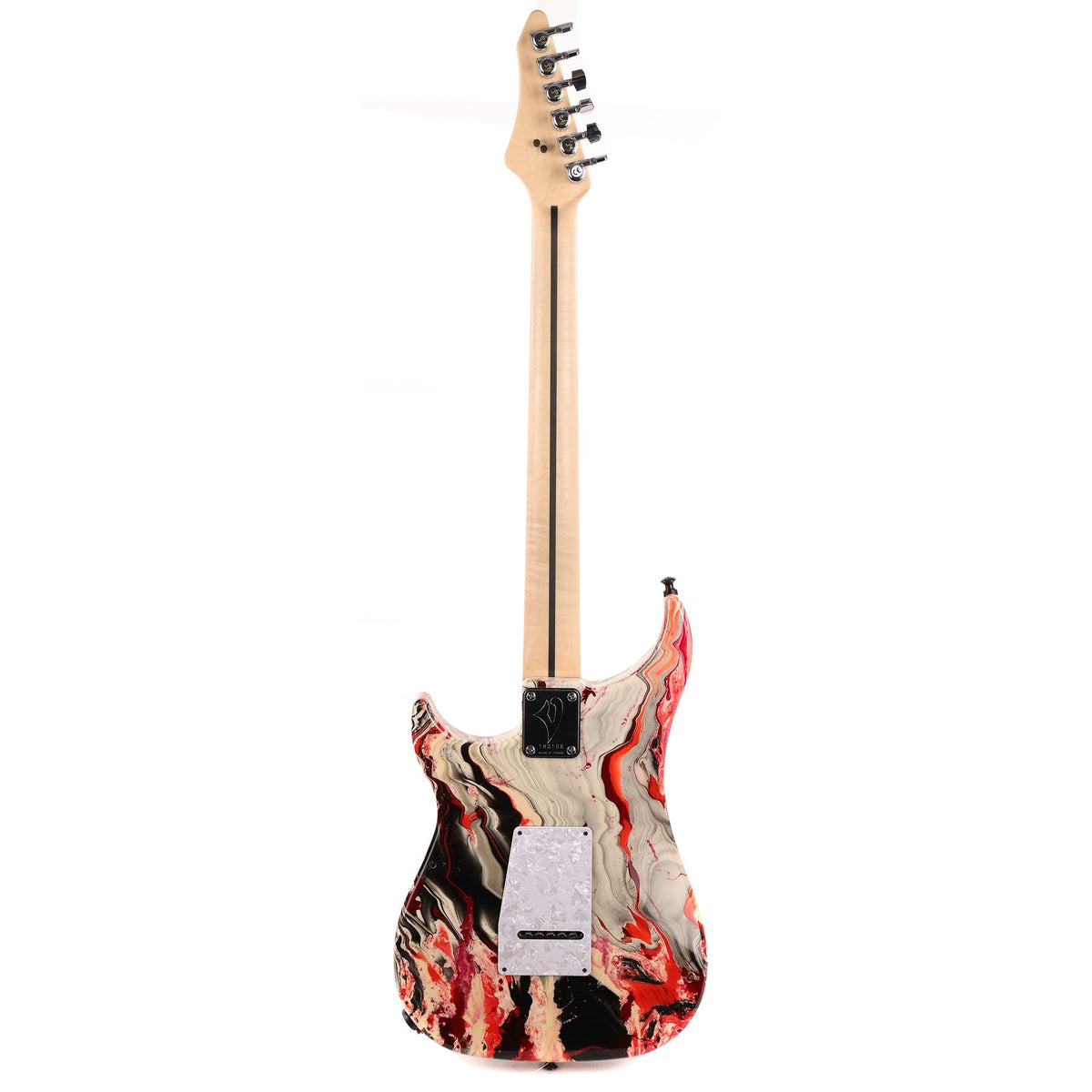 Vigier Art Rock Excalibur Guitar Black and Red Swirl Used — 3