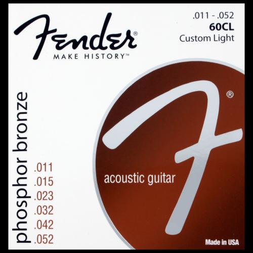 Fender 60CL Phosphor Bronze Wound Acoustic Strings (11-52)
