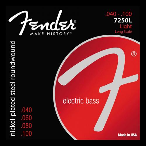 Fender 7250L Nickel Plated Steel Electric Bass Strings (40-100)