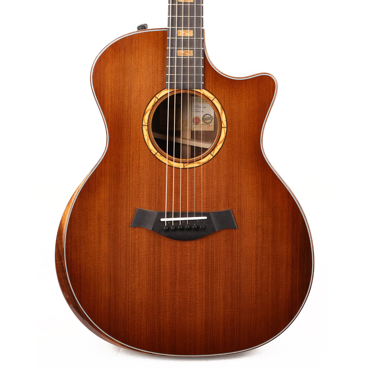Taylor Custom Shop Grand Auditorium Redwood Top and Figured Walnut Shaded Edgeburst 2021 — 1