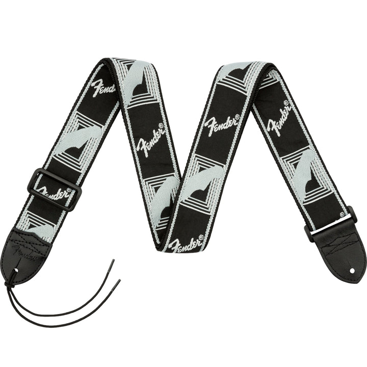 Fender Monogrammed Logo Guitar Strap (Black/Light Grey/Dark Grey)