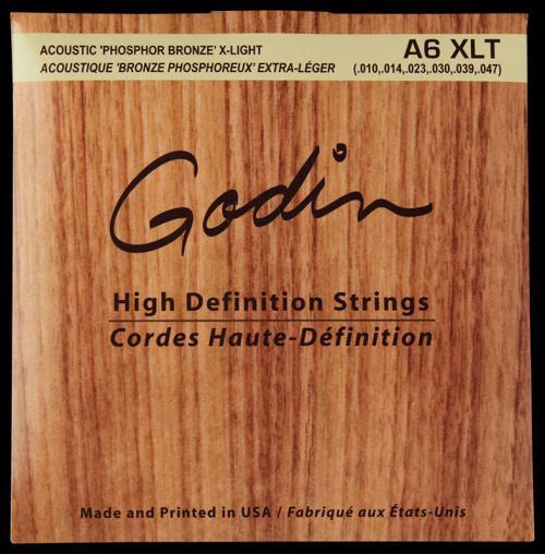 Godin A6 XLT Phosphor Bronze Acoustic Guitar Strings Extra Light (10-47)