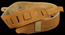 Godin Stitched Suede Guitar Strap With Logo Honey