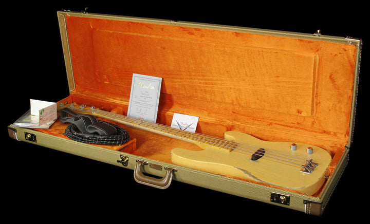 Used Fender Custom Shop Dusty Hill Signature Precision Bass Electric Bass Guitar NoCaster Blonde