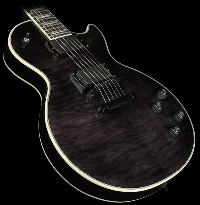 Used 2014 Epiphone Prophecy Les Paul Custom Plus EX Electric Guitar Midnight Ebony