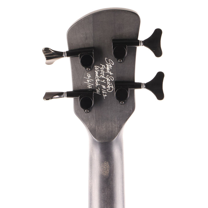 Spector Forte 4-String Fretless Quilt Maple Satin Black 2017