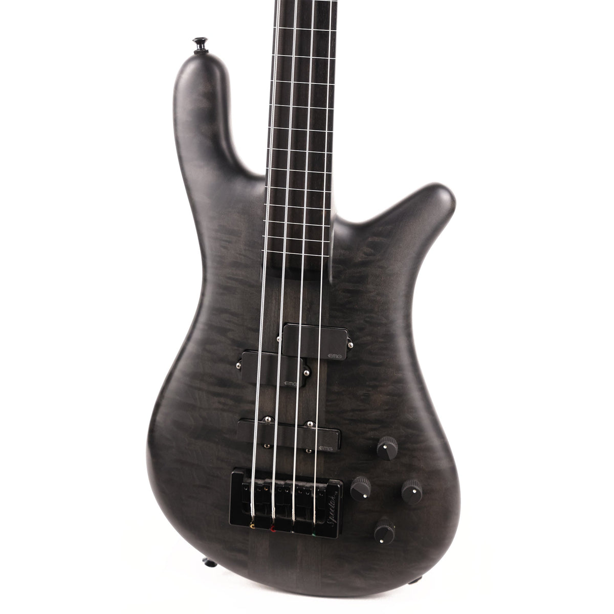 Spector Forte 4-String Fretless Quilt Maple Satin Black 2017 — 7
