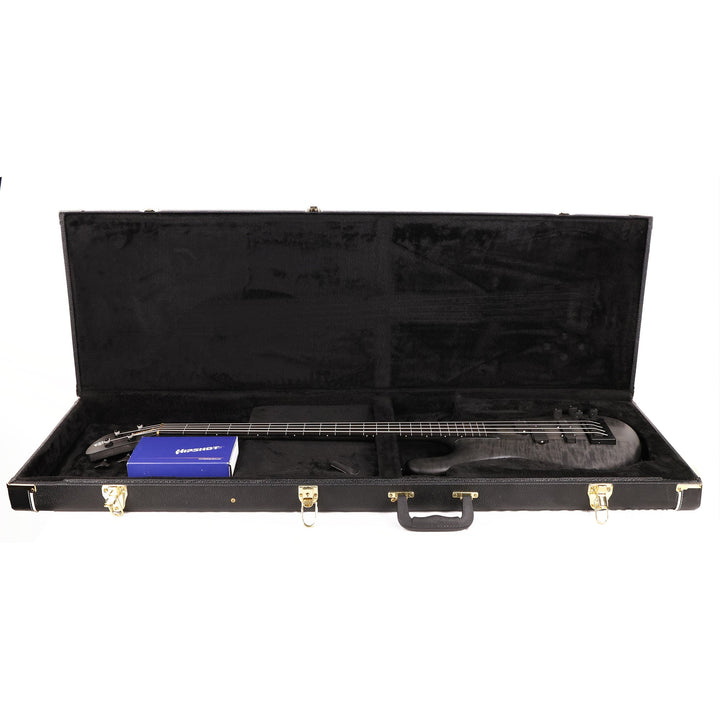 Spector Forte 4-String Fretless Quilt Maple Satin Black 2017