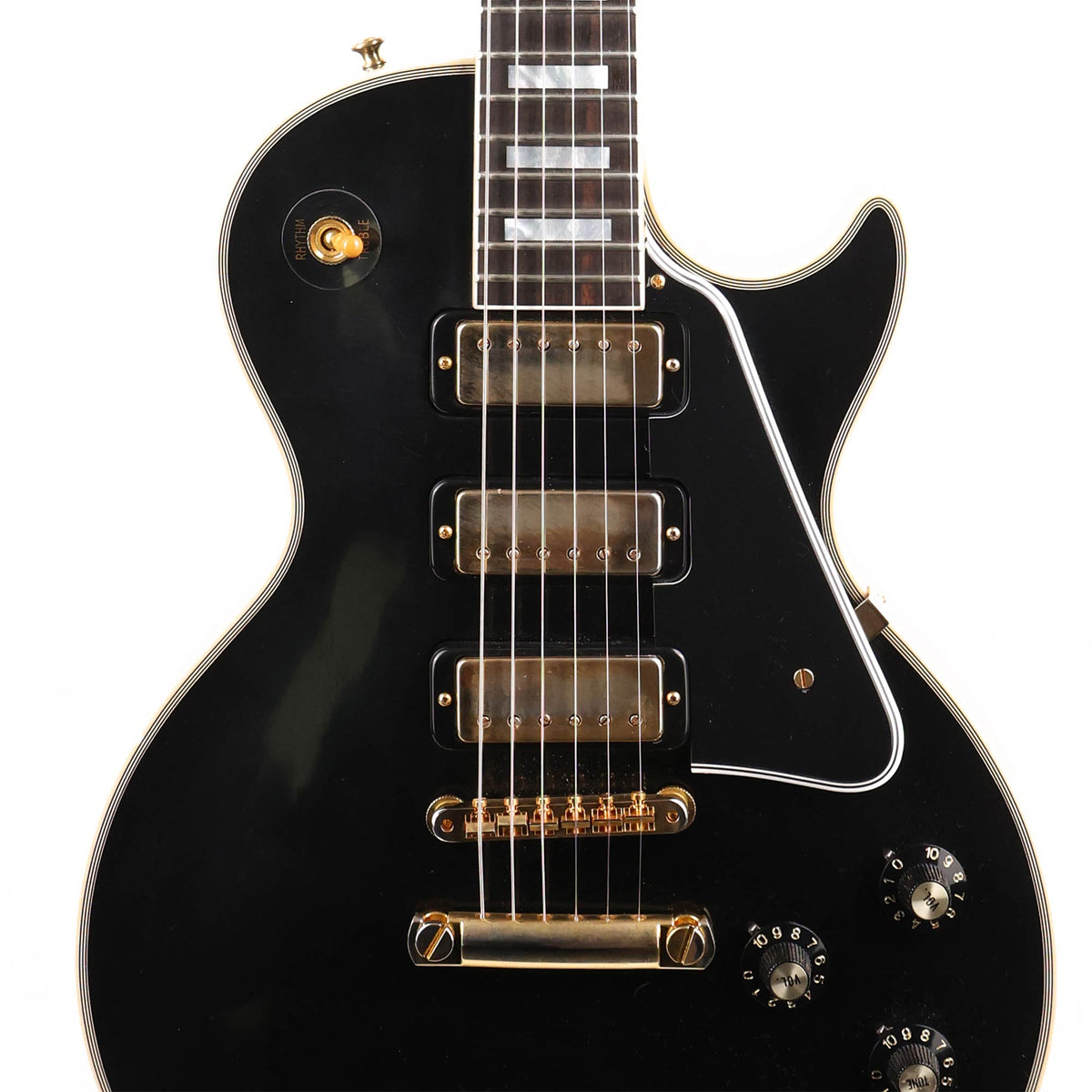 Gibson Custom Shop 1957 Les Paul Custom Black Beauty with Mini Humbuckers VOS Ebony Used — 6