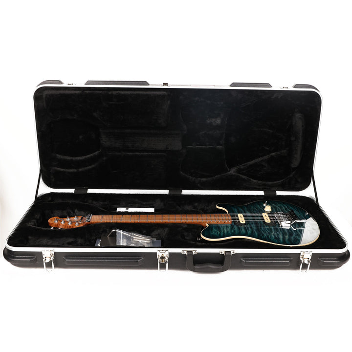 Ernie Ball Music Man Axis Yucatan Blue Quilt Top 2021