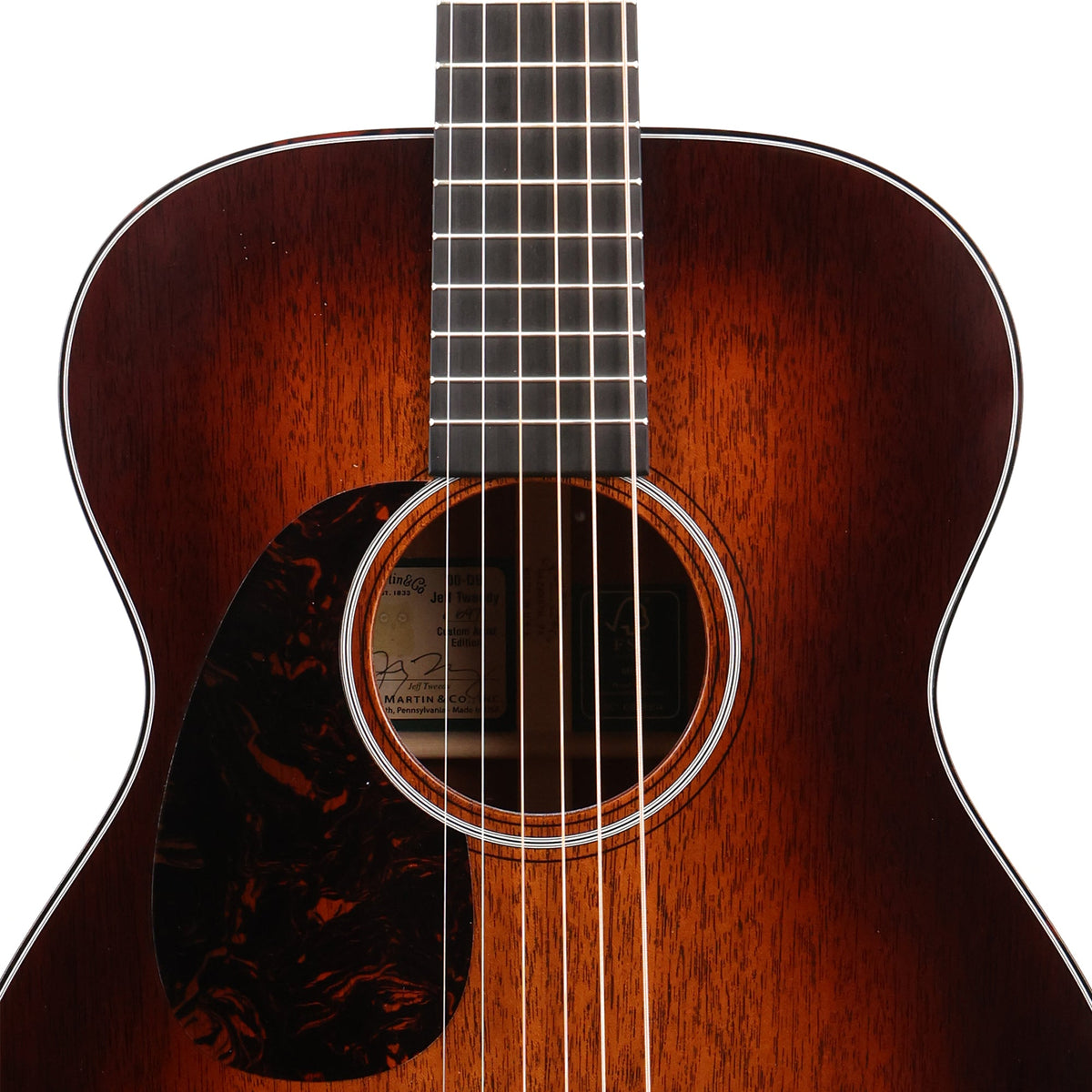 Martin 00-DB Jeff Tweedy Signature Acoustic Left-Handed Mahogany Burst 2013 — 6