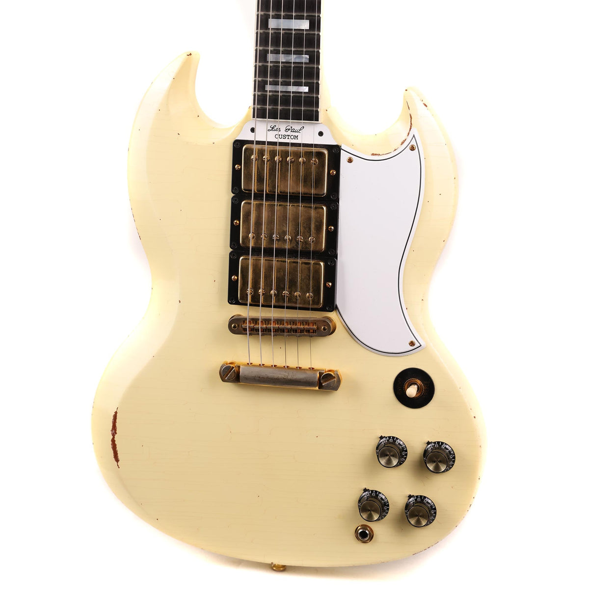 Gibson Custom Shop SG Custom Made 2 Measure Heavy Aged Classic White 2019 — 6