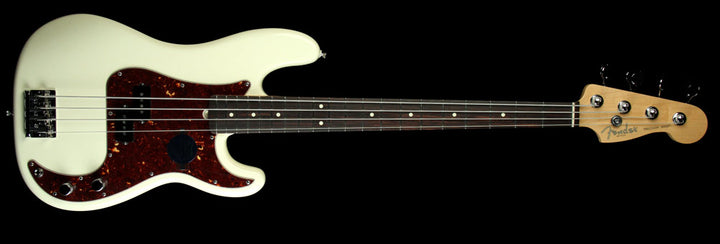 Used Fender American Standard Precision Bass Electric Bass Guitar Olympic White