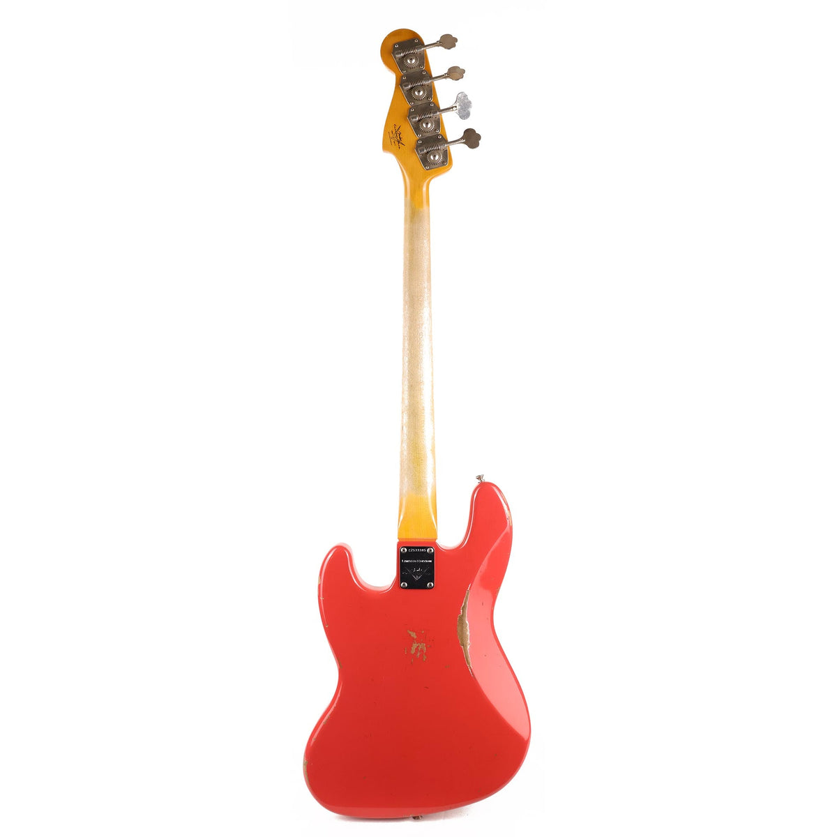 Fender Custom Shop 1960 Jazz Bass Relic Faded Aged Fiesta Red 2017 Limited Edition — 3