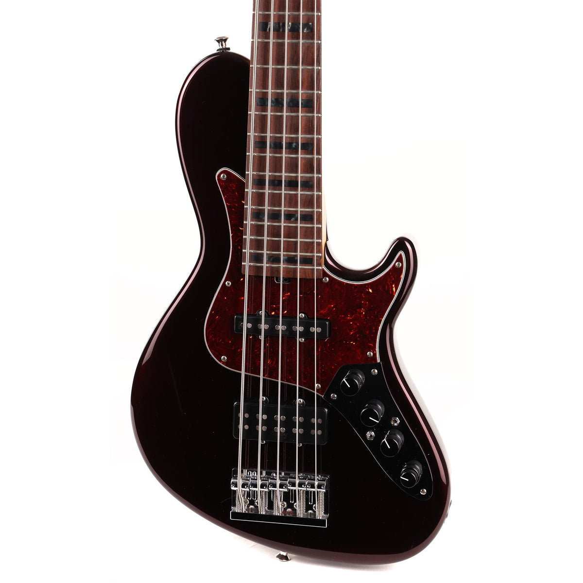 Sadowsky Single Cut 5-String Bass Black Cherry Metallic Used — 7