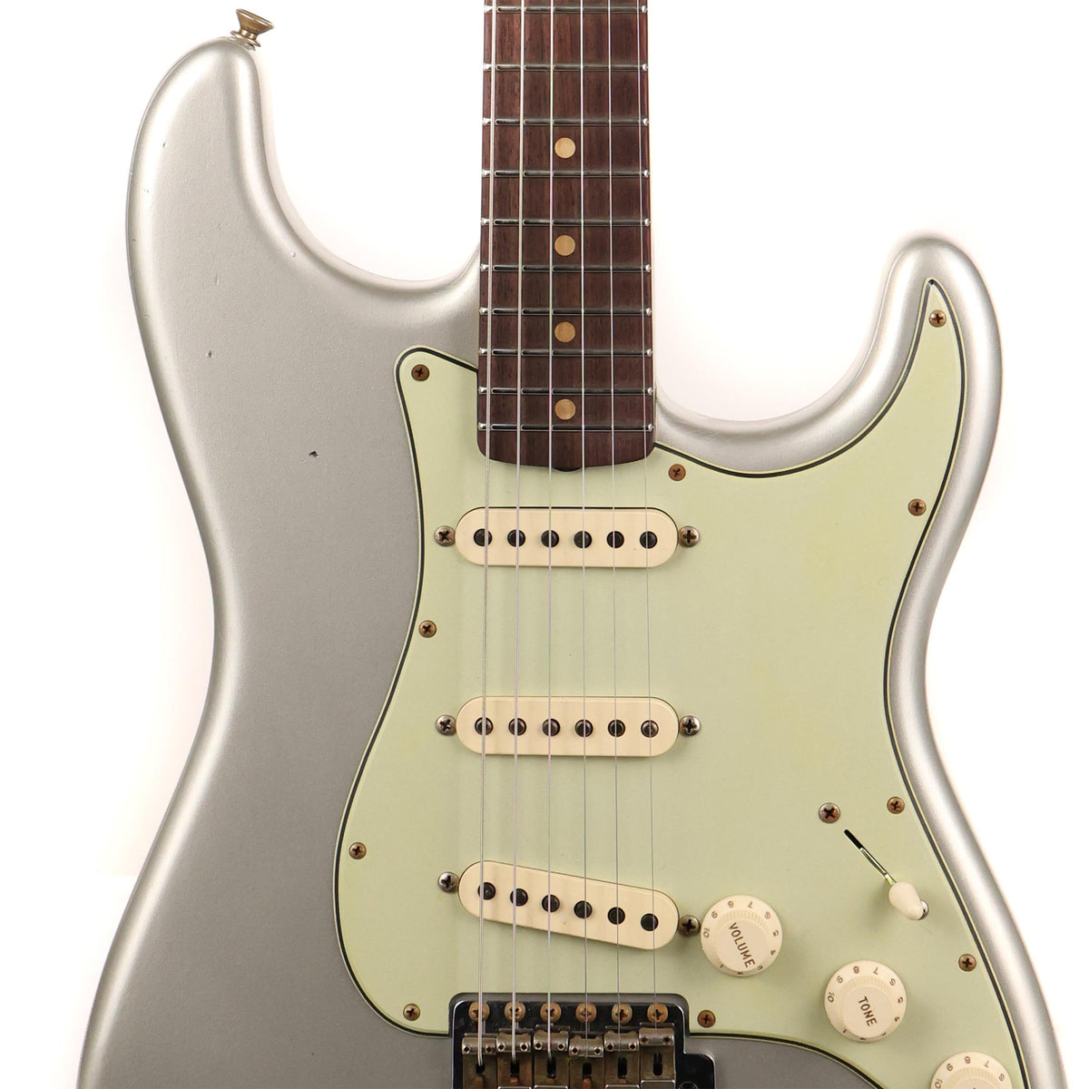 Fender Custom Shop NoNeck 1960 Stratocaster Music Zoo Exclusive Journeyman Relic Inca Silver 2022 — 6