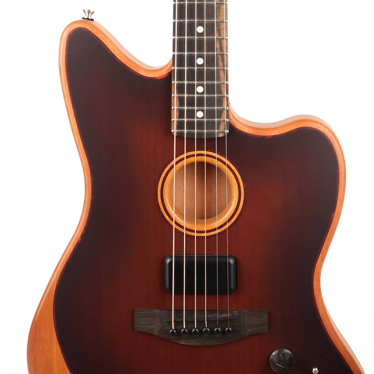 Fender American Acoustasonic Jazzmaster Tobacco Sunburst 2022 — 6