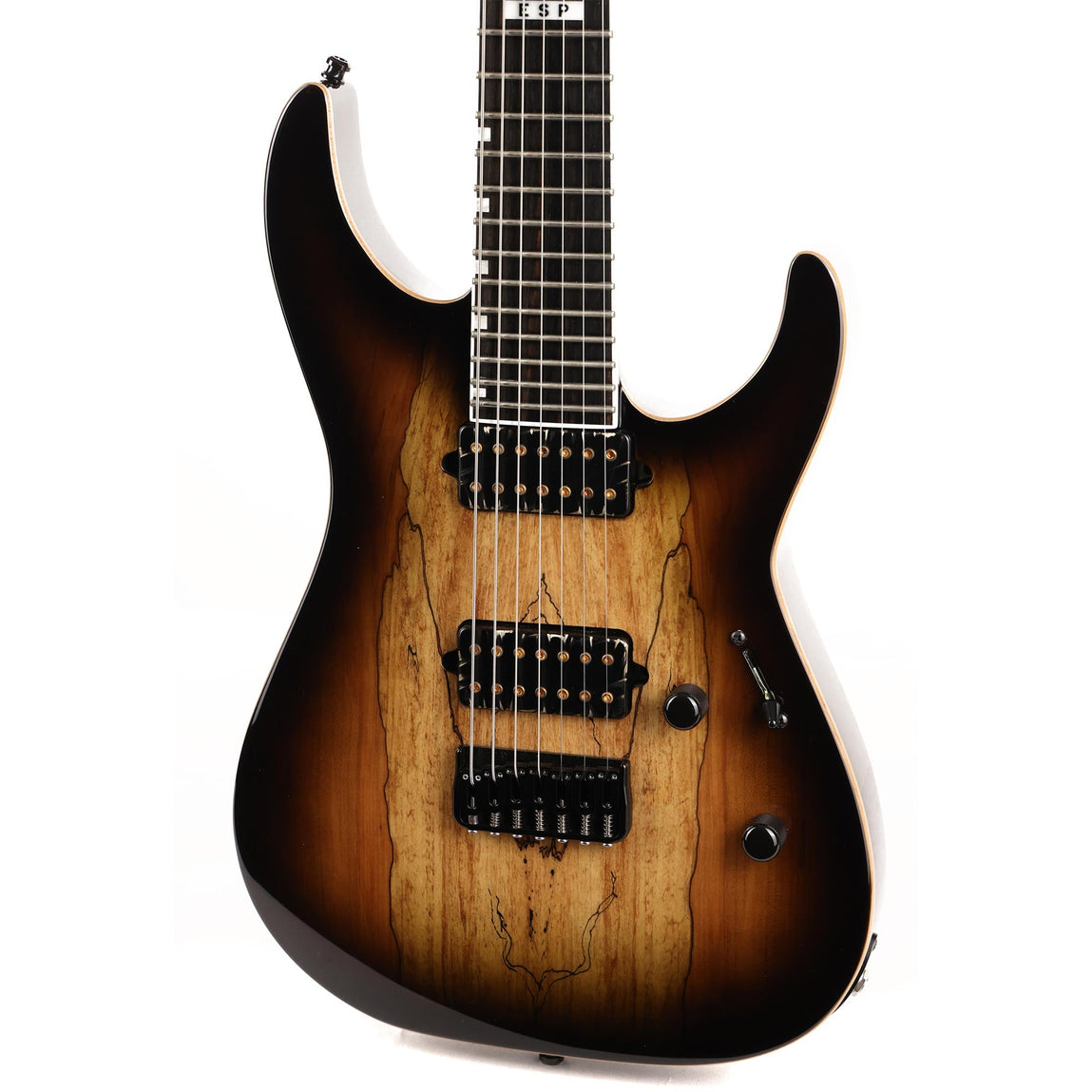 ESP E-II M-II-7 NT 7-String Guitar Dark Brown Natural Burst Used