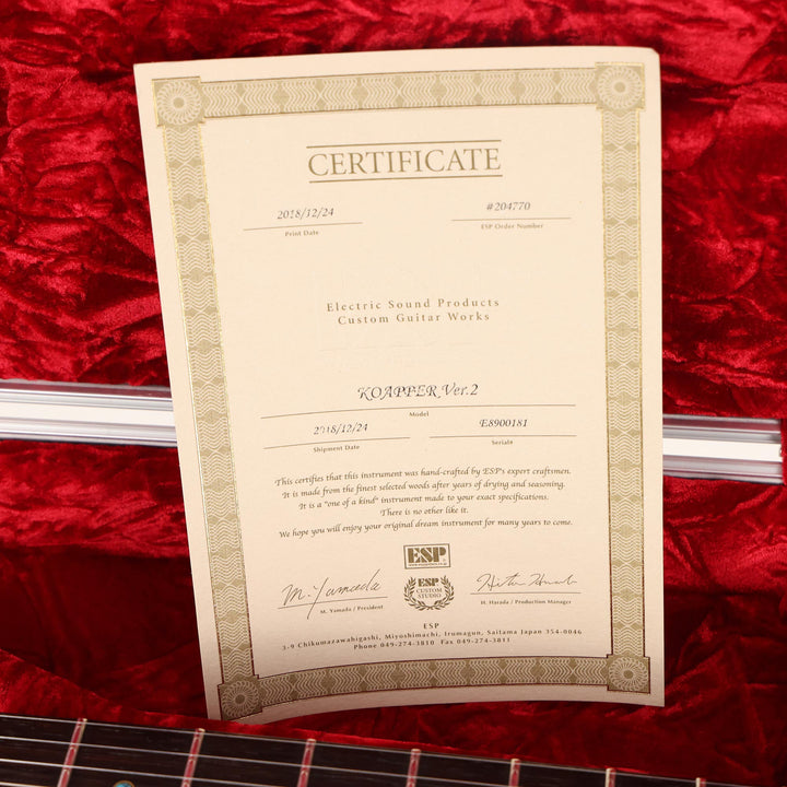 ESP Custom Shop Koapper Ver. 2 Snapper Koa Top 2018