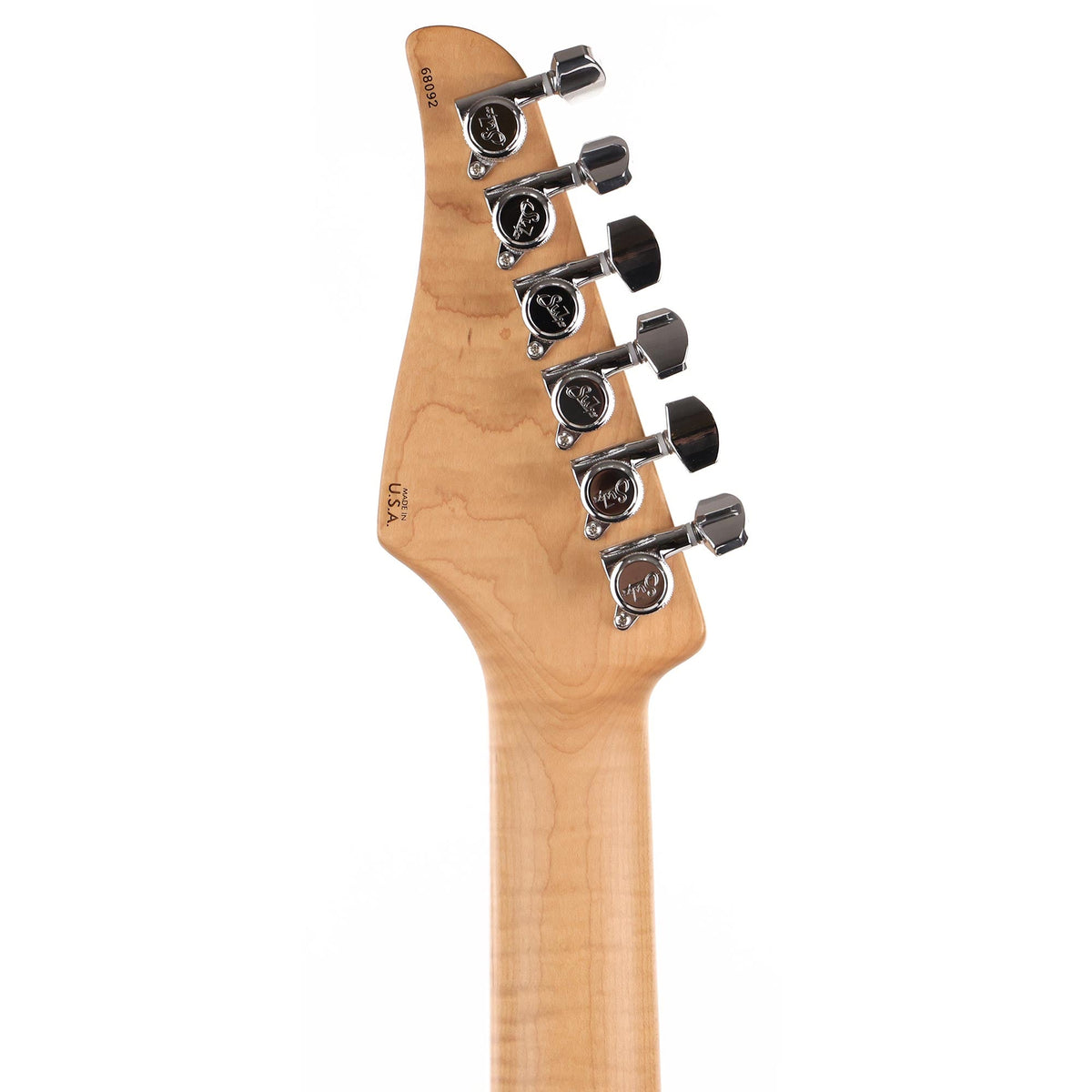 Suhr Modern Quilt Top Roasted Flame Maple Neck Trans Green Satin Used — 5