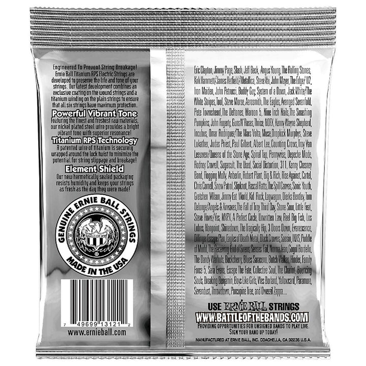 Ernie Ball Titanium RPS Regular Slinky Electric Guitar Strings (10-46)