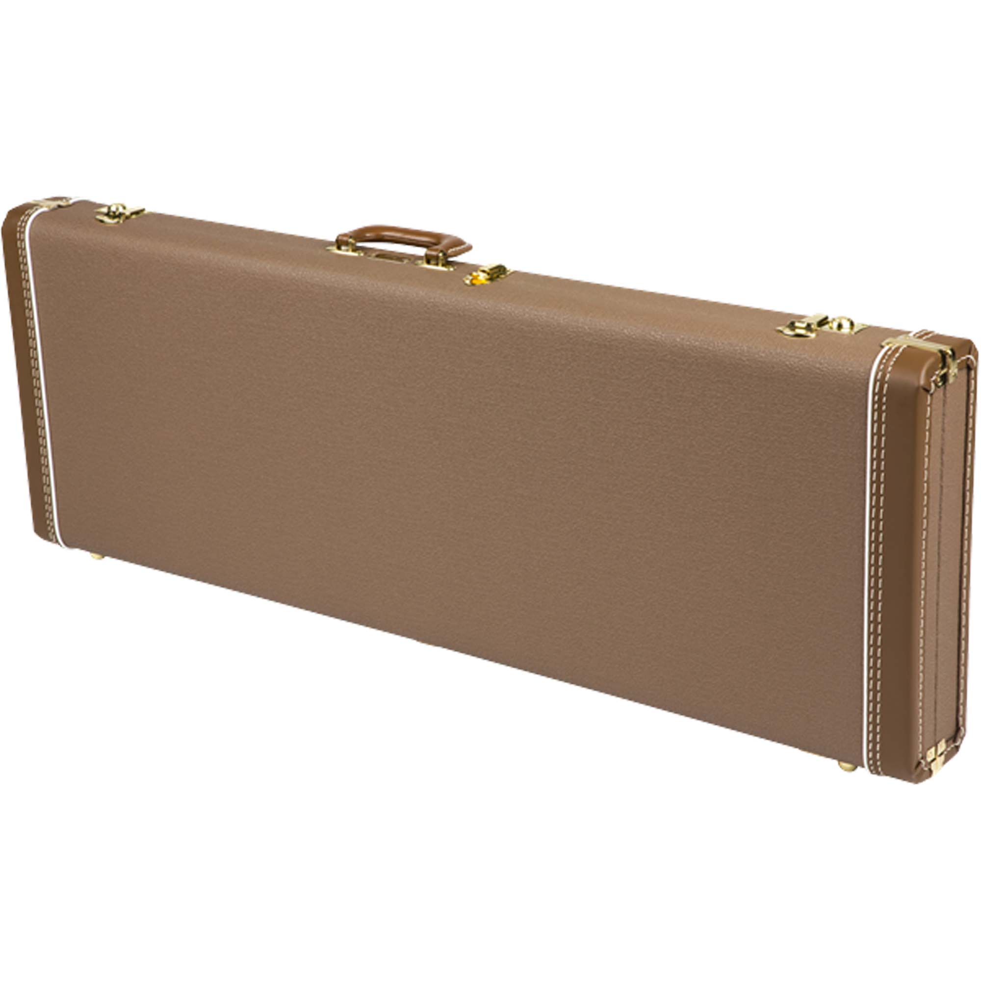 Fender Deluxe Jaguar & Jazzmaster Case (Brown/Gold) | The Music Zoo