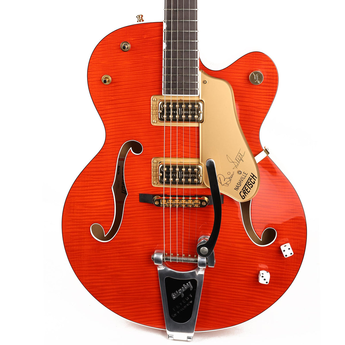 Gretsch G6120SS Brian Setzer Nashville Orange Tiger Flame 2003 — 1