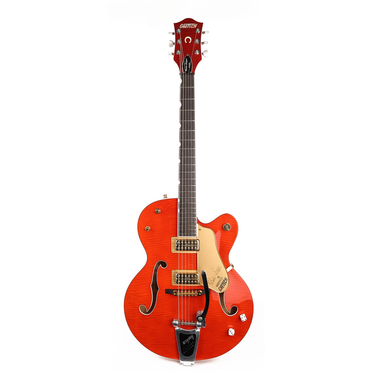 Gretsch G6120SS Brian Setzer Nashville Orange Tiger Flame 2003 — 2