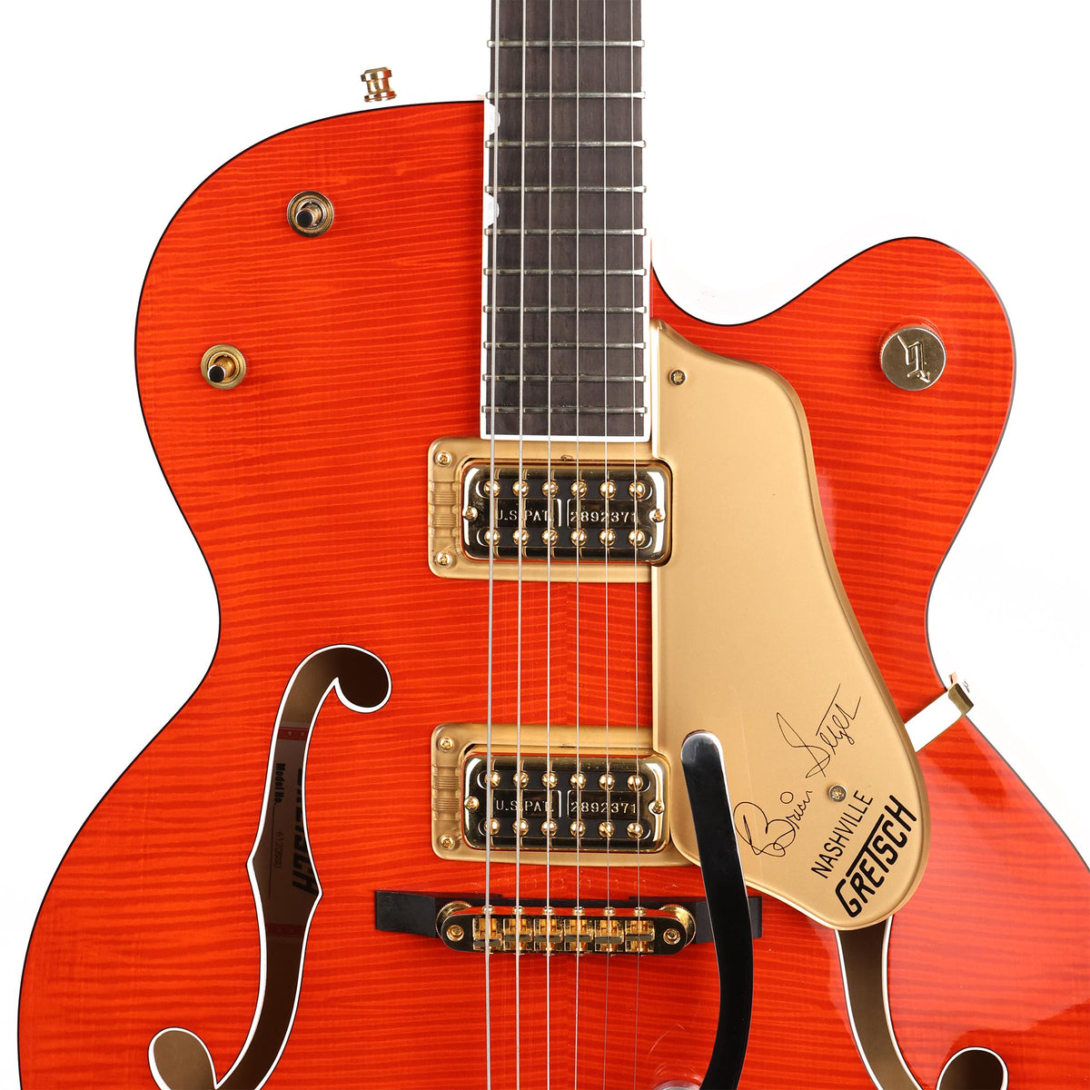 Gretsch G6120SS Brian Setzer Nashville Orange Tiger Flame 2003 — 6