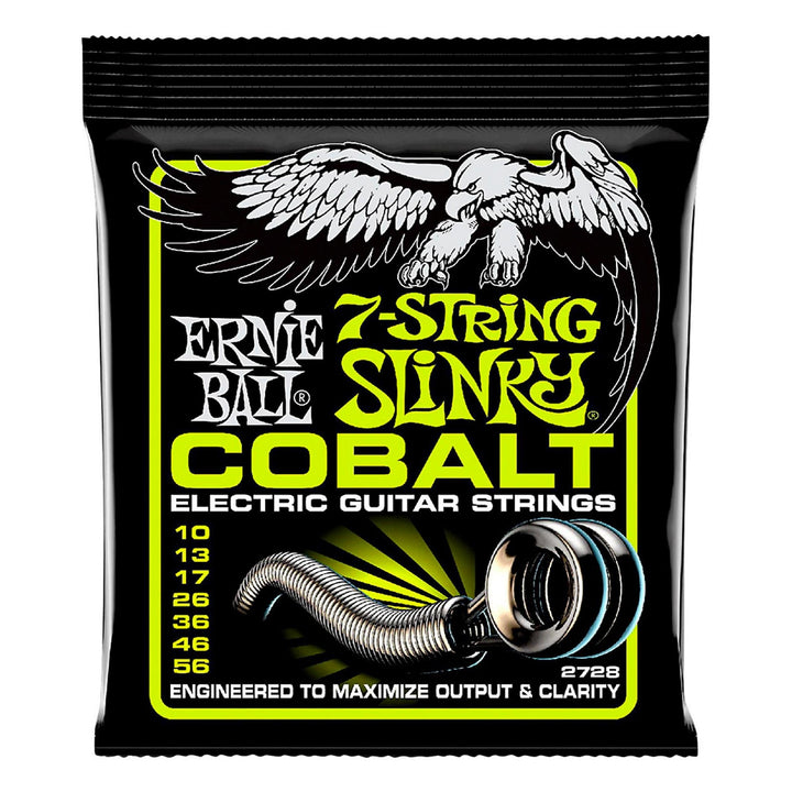 Ernie Ball Cobalt 7-String Regular Slinky Electric Guitar Strings (10-56)