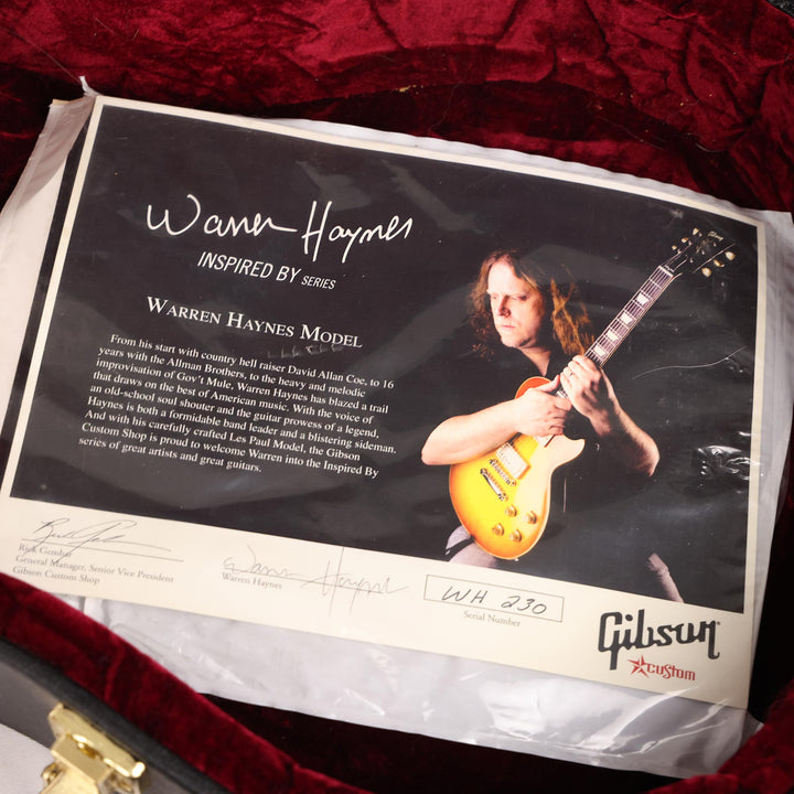 Gibson Custom Shop Inspired by Warren Haynes 1958 Les Paul Haynes Burst 2012