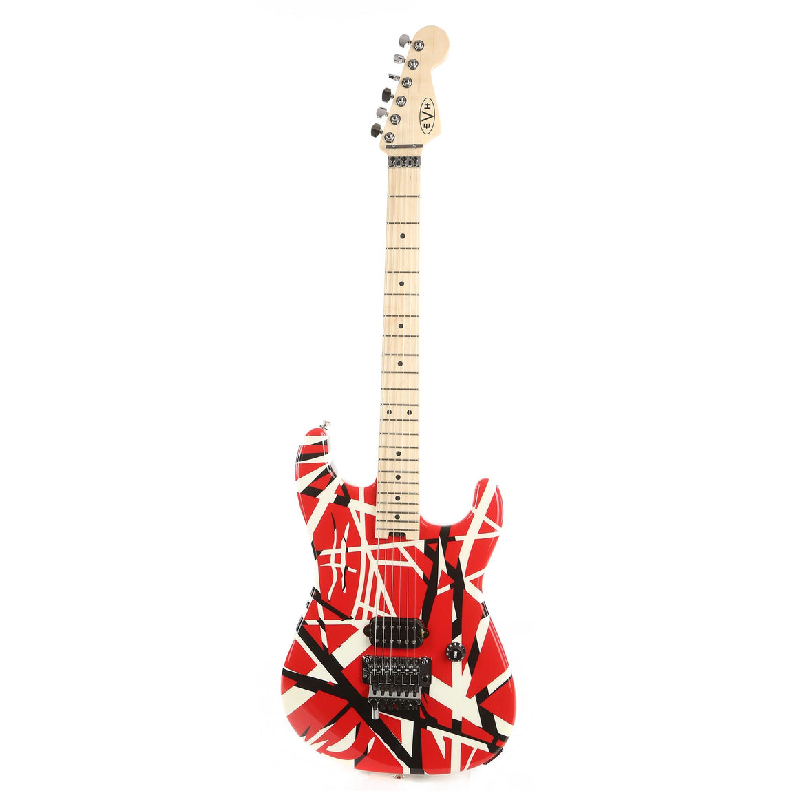 EVH Striped Series Electric Guitar Red with Black and White