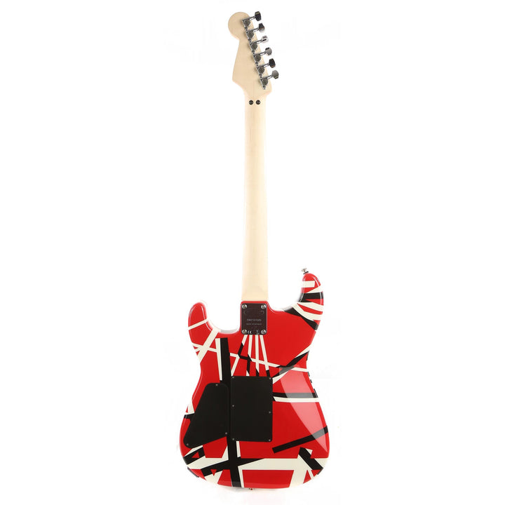 EVH Striped Series Electric Guitar Red with Black and White Stripes Used