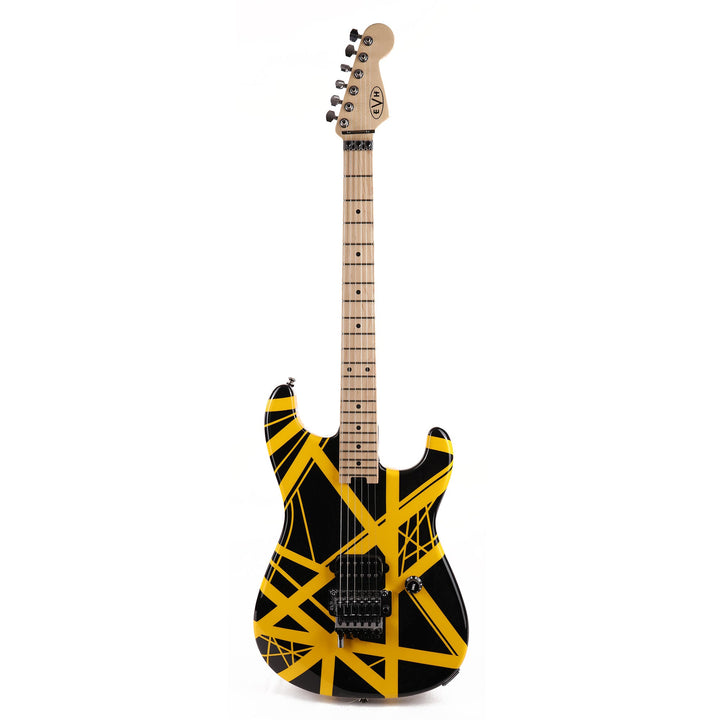 EVH Striped Series Electric Guitar Black with Yellow Stripes
