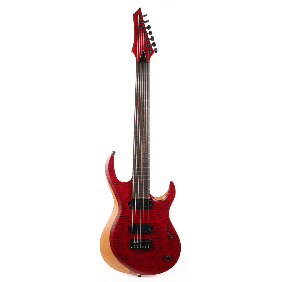 Kiesel Aries Neck-Through 7-String Transparent Red Flame Top Used — 2