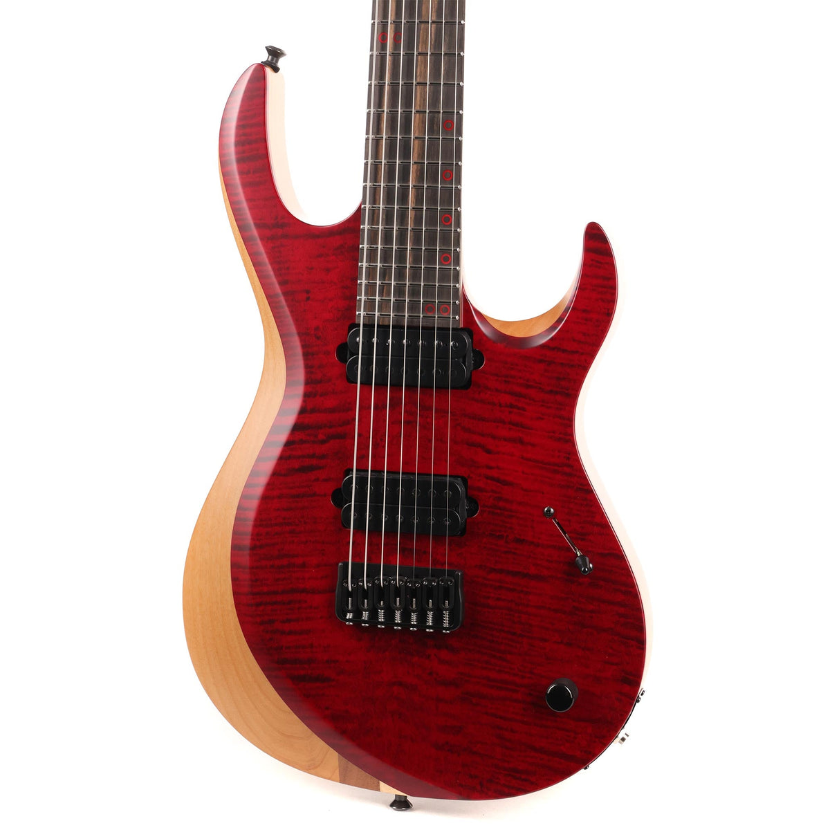 Kiesel Aries Neck-Through 7-String Transparent Red Flame Top Used — 7