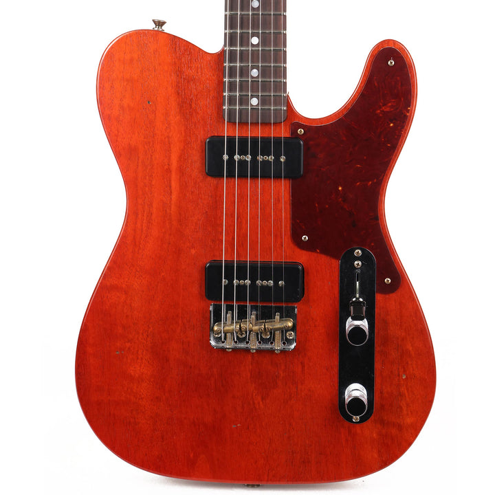 Fender Custom Shop Michigan Mahogany P-90 Telecaster Super Faded Crimson Transparent