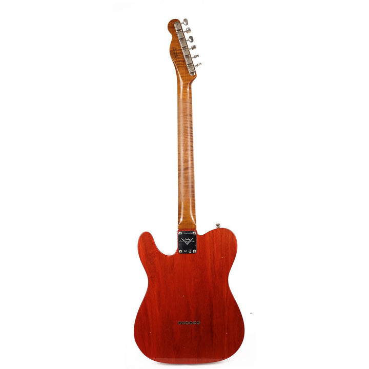 Fender Custom Shop Michigan Mahogany P-90 Telecaster Super Faded Crimson Transparent