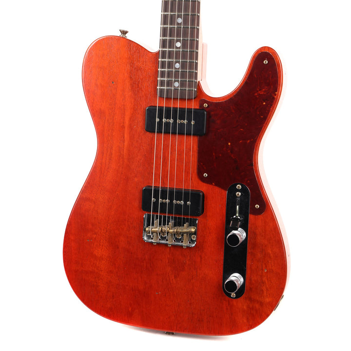 Fender Custom Shop Michigan Mahogany P-90 Telecaster Super Faded Crimson Transparent
