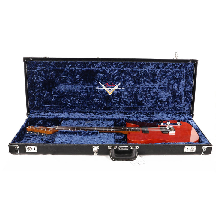 Fender Custom Shop Michigan Mahogany P-90 Telecaster Super Faded Crimson Transparent