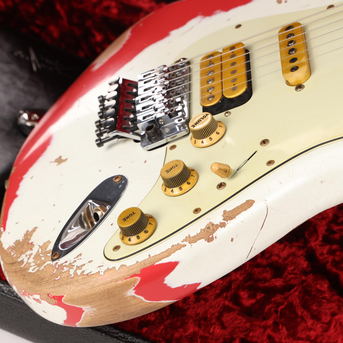 Fender Custom Shop White Lightning Stratocaster FR HSS Olympic White over Fiesta Red 2021 — 10