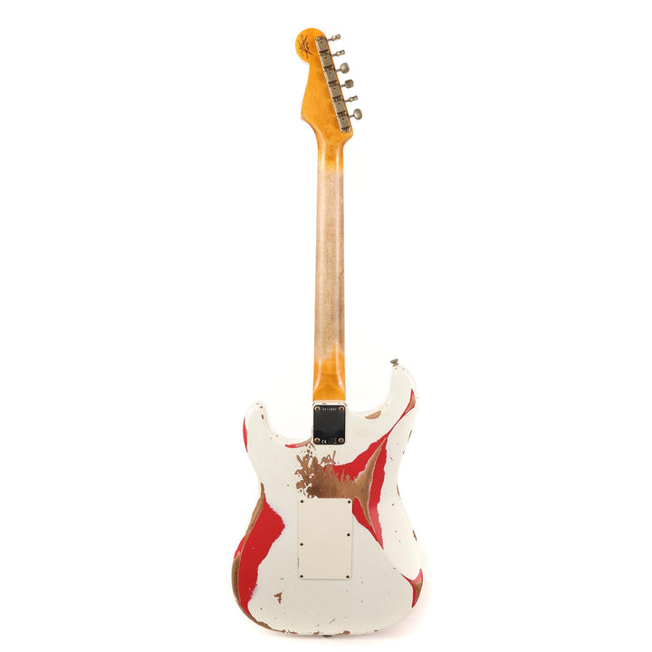 Fender Custom Shop White Lightning Stratocaster FR HSS Olympic White over Fiesta Red 2021