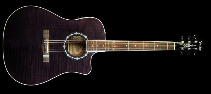 Used Fender T-Bucket 300CE Dreadnought Acoustic Guitar Transparent Black