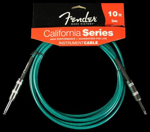 Fender California Clear Surfer Green Instrument Cable (10 Foot) | The ...