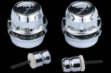 Fender 'F' Straplocks with Buttons (Chrome)