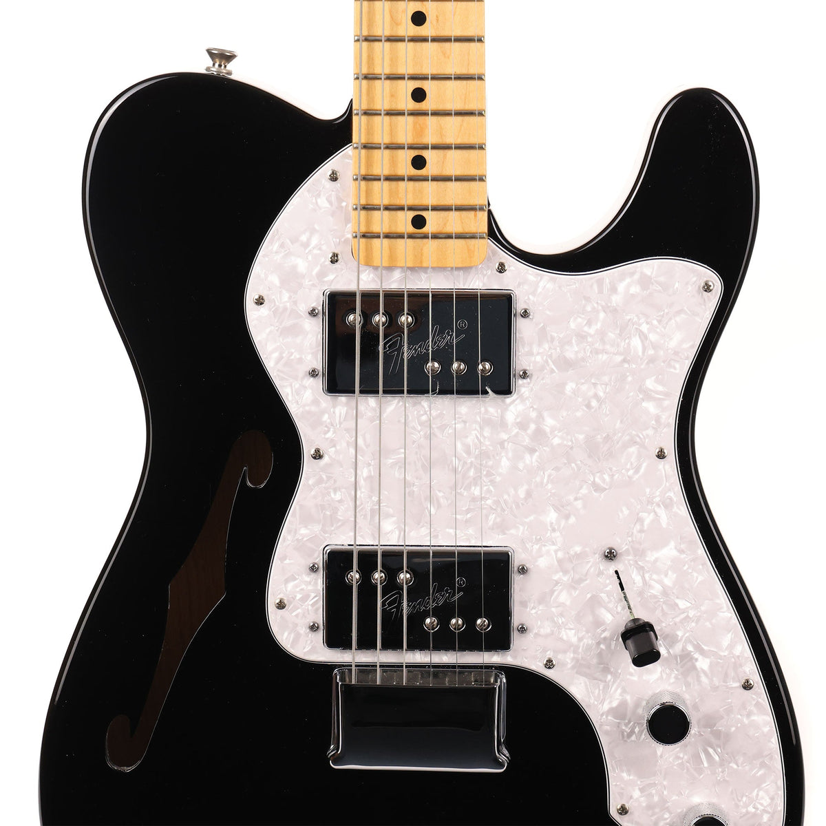 Fender American Vintage 1972 Telecaster Thinline FSR Black Used — 6