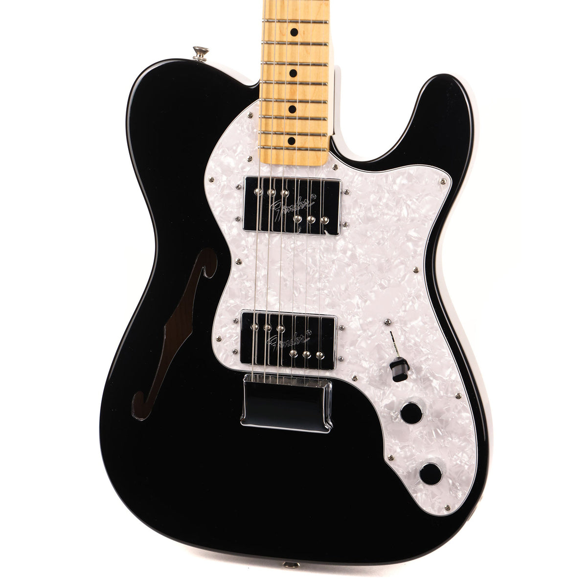 Fender American Vintage 1972 Telecaster Thinline FSR Black Used — 7
