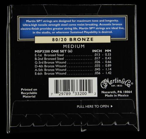 Martin SP 80/20 Bronze Acoustic Strings (Medium 13-56)