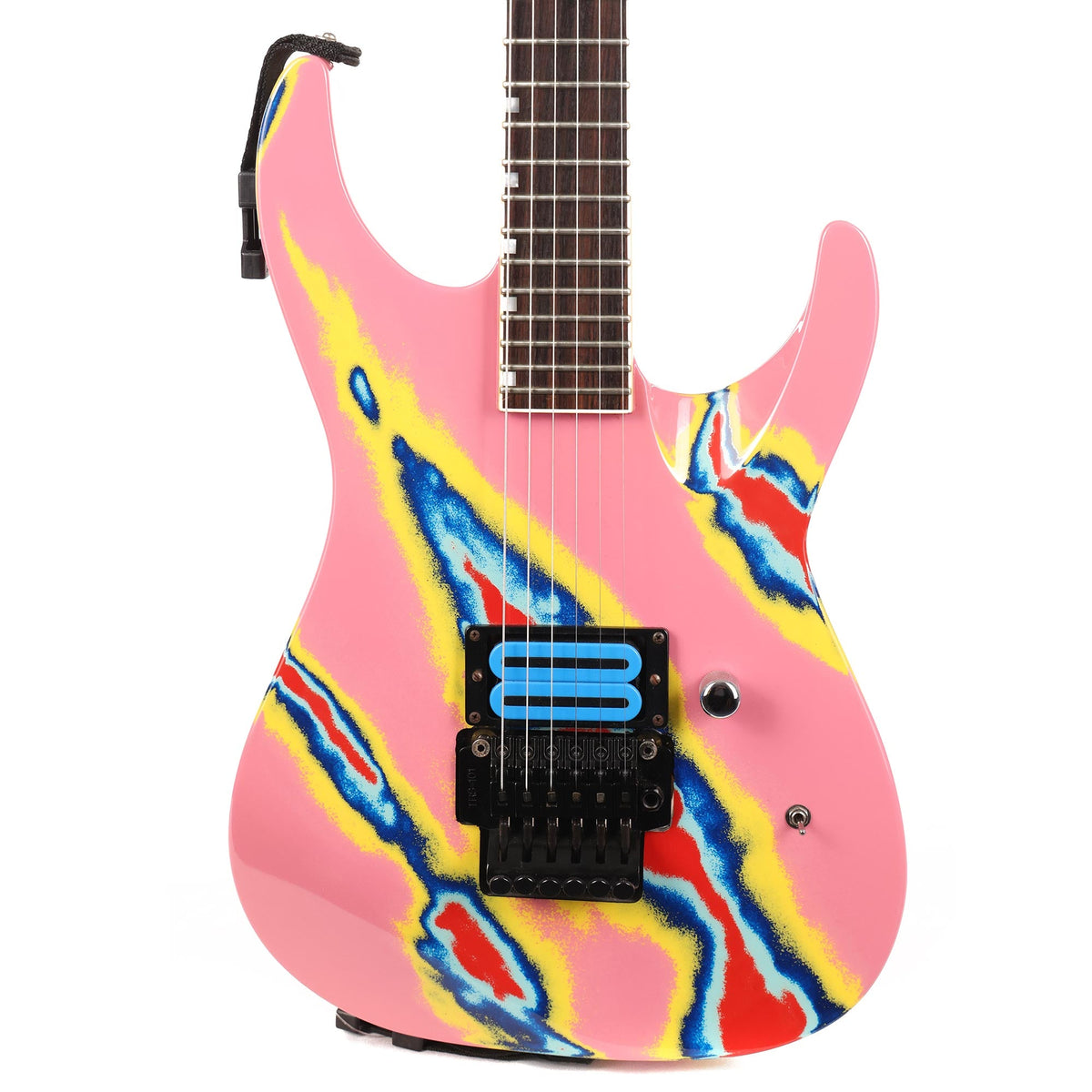 ESP M-1 Custom Pink Multi-Color Crackle 1980s — 1
