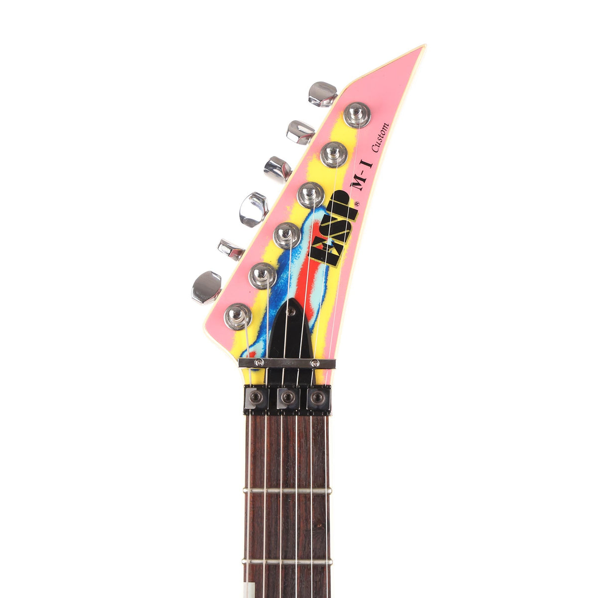 ESP M-1 Custom Pink Multi-Color Crackle 1980s — 4